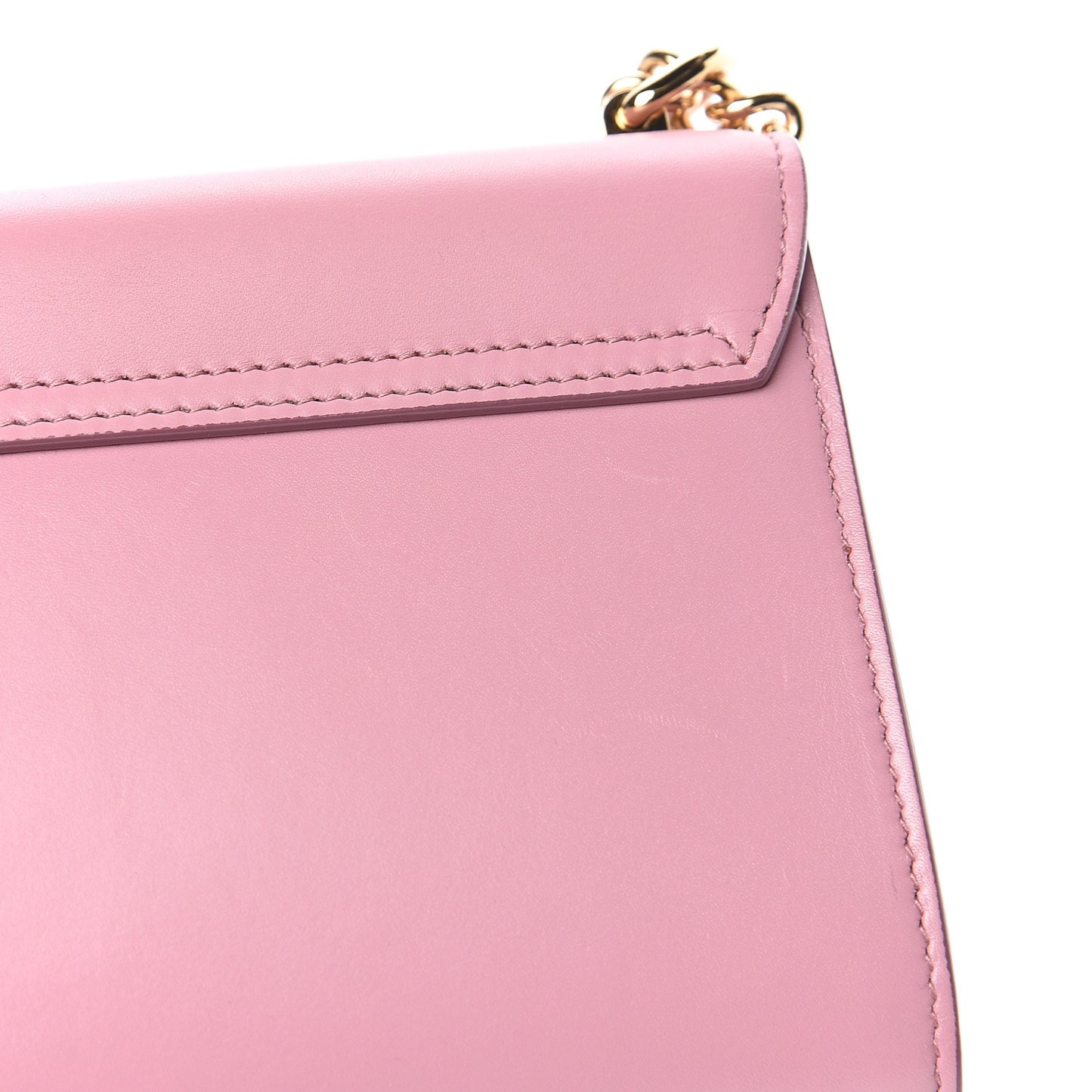 Calfskin Lucia Chain Shoulder Bag Pink