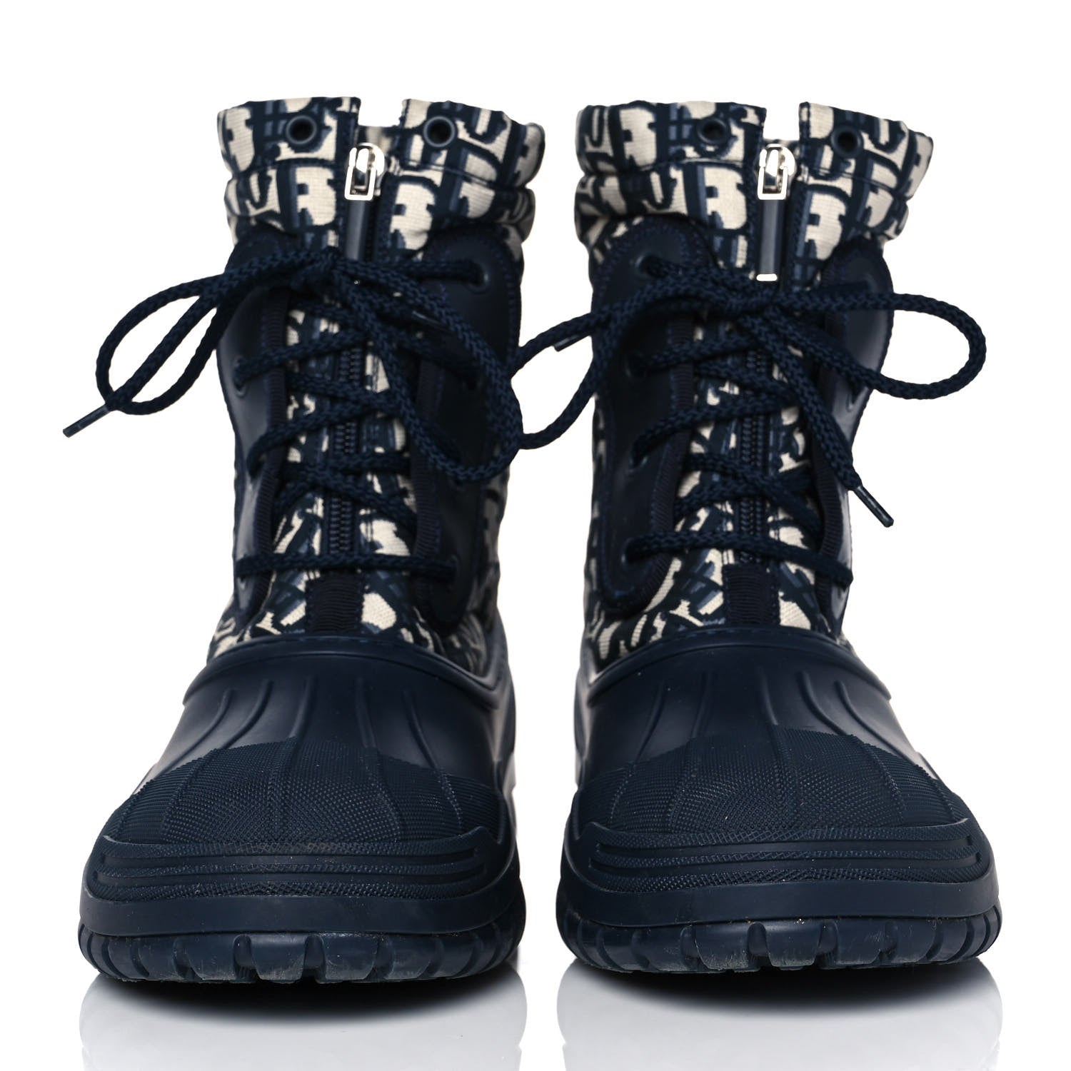 Christian Dior Oblique Nylon D-Venture Boots 37 Deep Blue 2 of 7