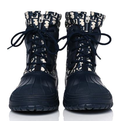 Christian Dior Oblique Nylon D-Venture Boots 37 Deep Blue 2 of 7