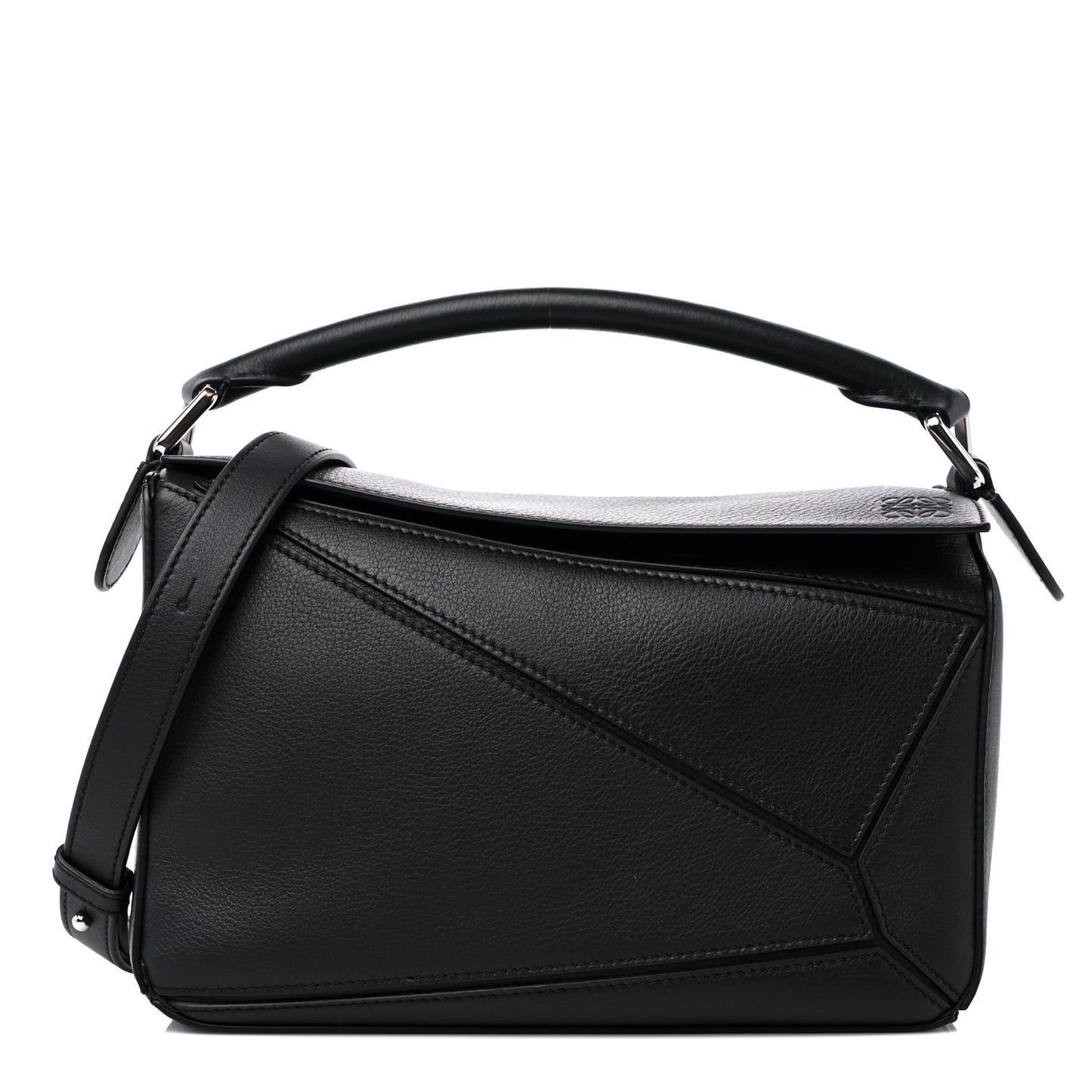 Calfskin Small Puzzle Bag Black