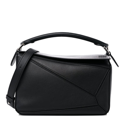 Loewe Calfskin Small Puzzle Bag Black 1 of 8