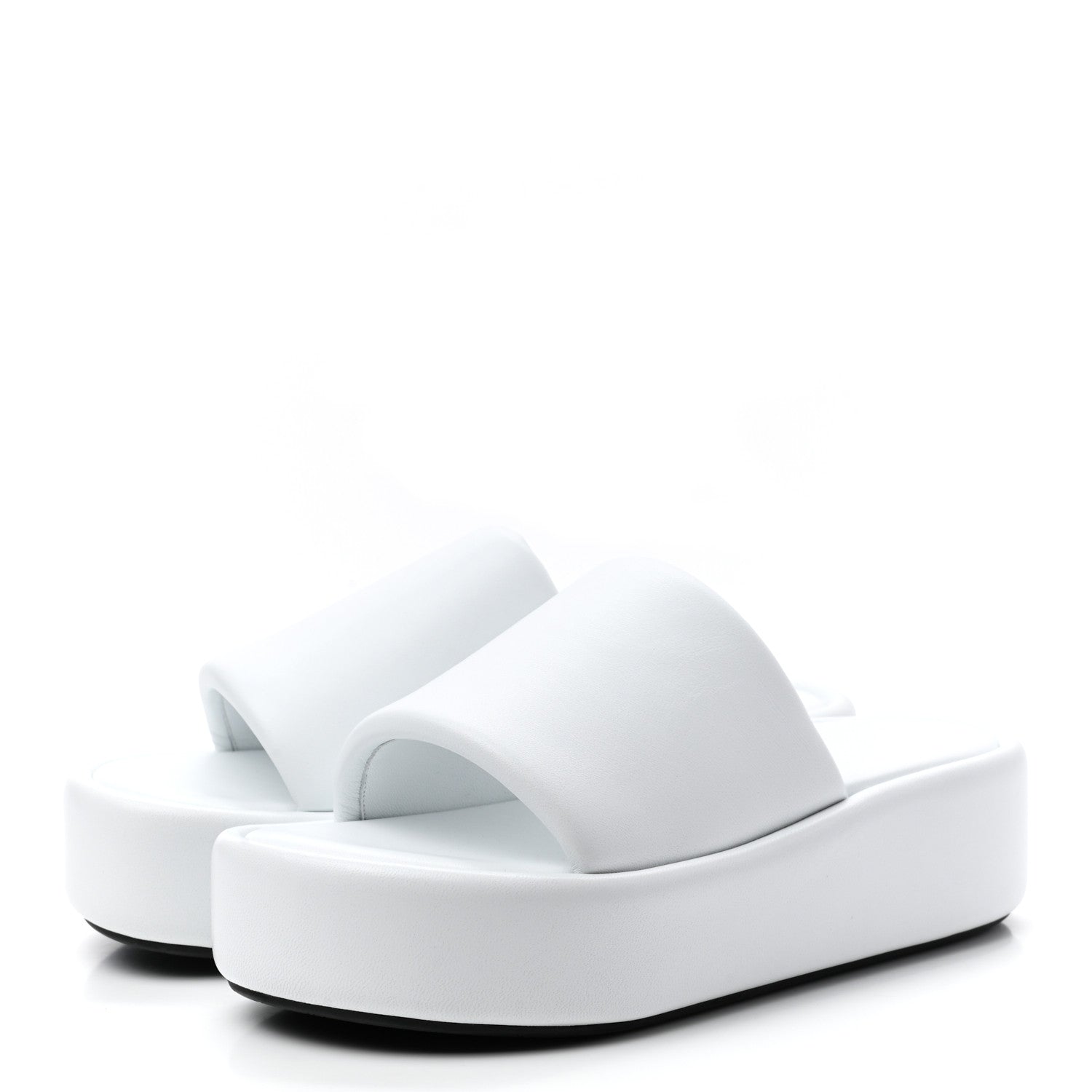 Balenciaga Smooth Nappa Logo Rise Platform Sandals 37 White Black 3 of 8