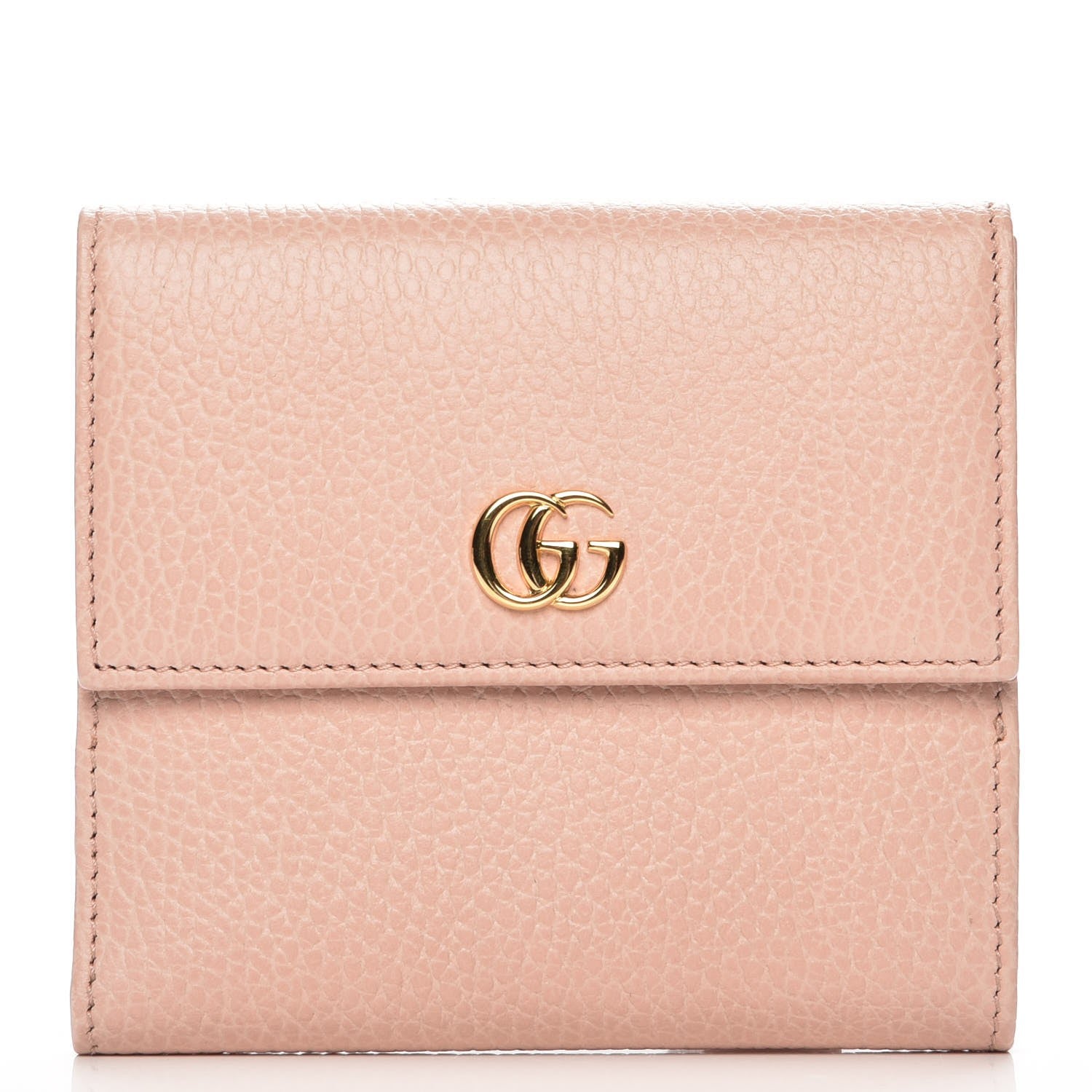 Gucci Dollar Calfskin Double G French Flap Wallet Perfect Pink 1 of 8