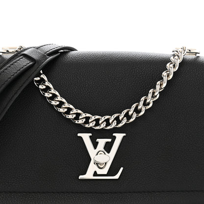 Louis Vuitton Calfskin Lockme II Chain Bag BB Black 7 of 9