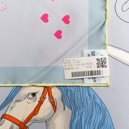 Hermes Silk Story 90 Scarf Bleu Glacier Rose Multicolor 3 of 6