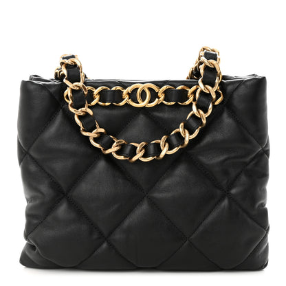 Chanel Lambskin Quilted Small Shopping Bag Black 1 of 10