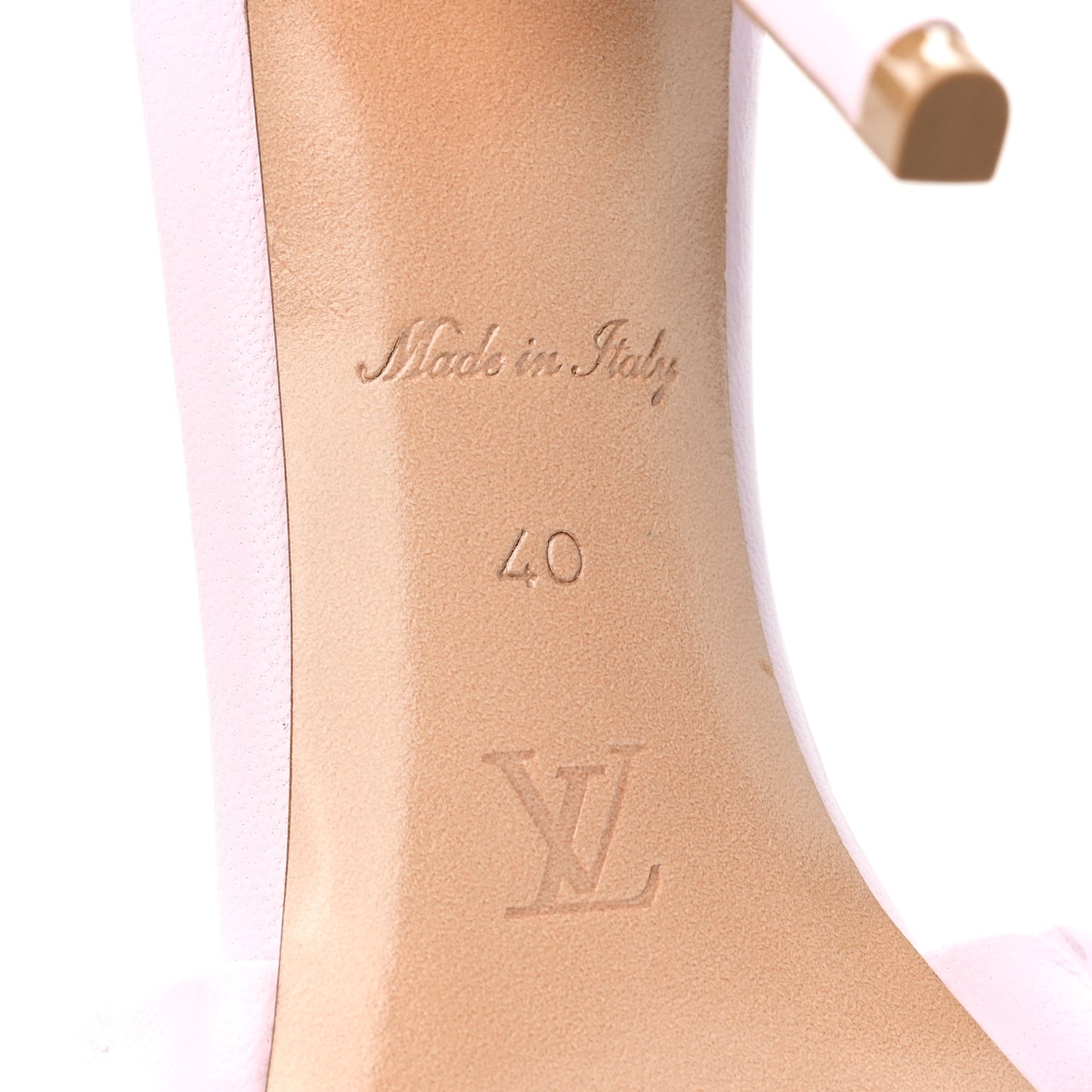 Lambskin Embossed Monogram Revival 95mm Mules 40 Rose Claire