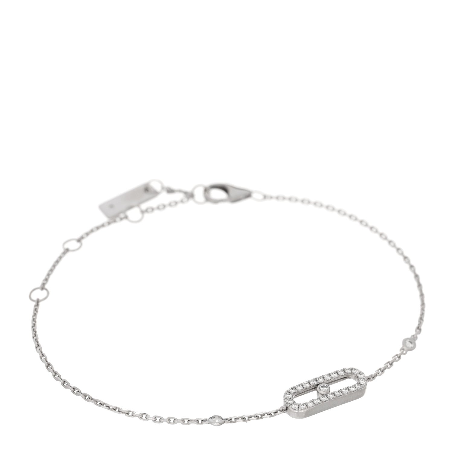 Messika 18K White Gold Diamond Move Uno Pave Bracelet 1 of 3