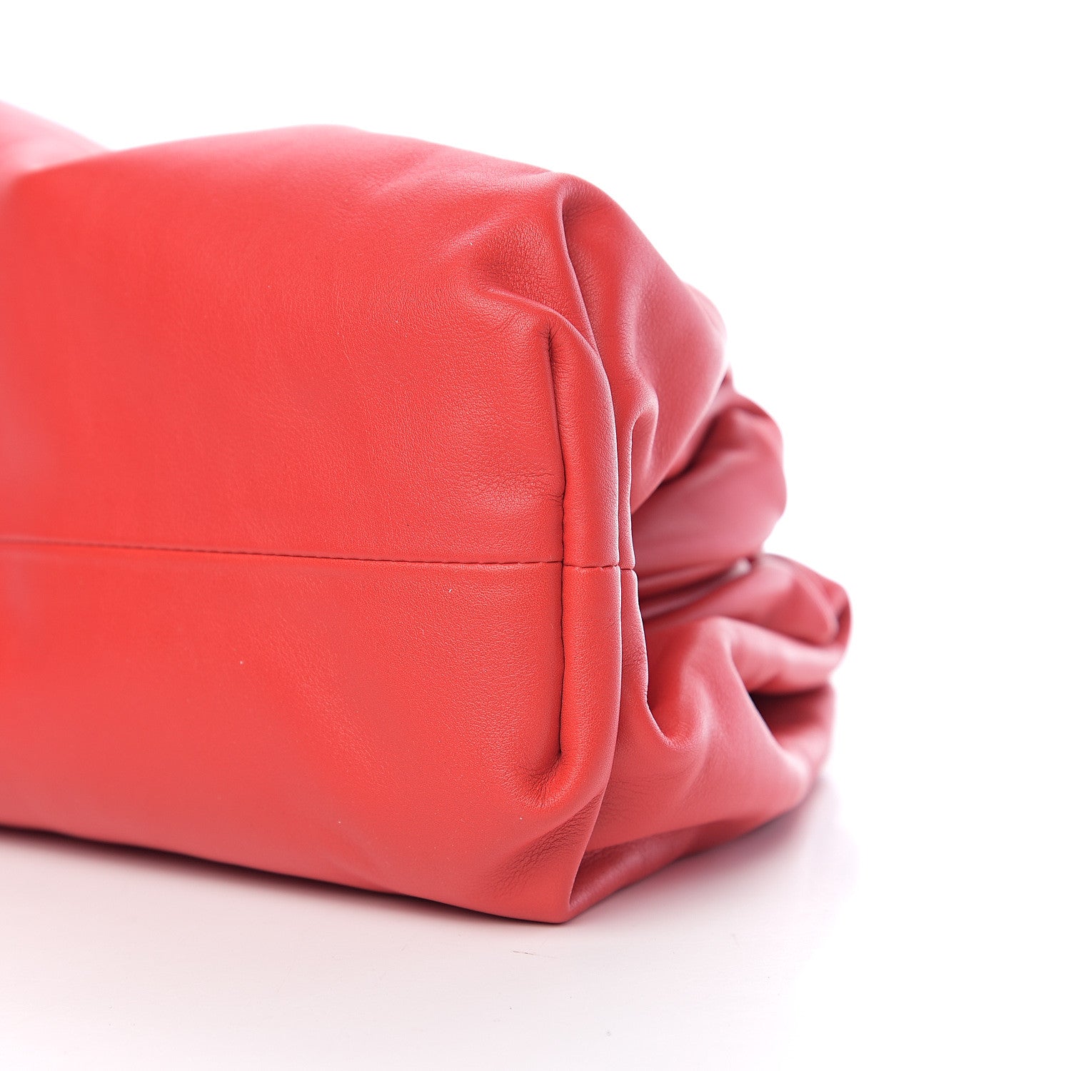 Bottega Veneta Smooth Butter Calf The Pouch Oversized Clutch Bright Red 8 of 8