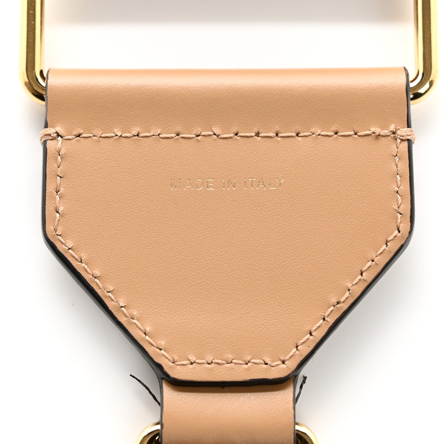 Fendi Ribbon Vitello King FF 1974 Adjustable Strap You Poudre Cuoio Miele Scuro 4 of 8