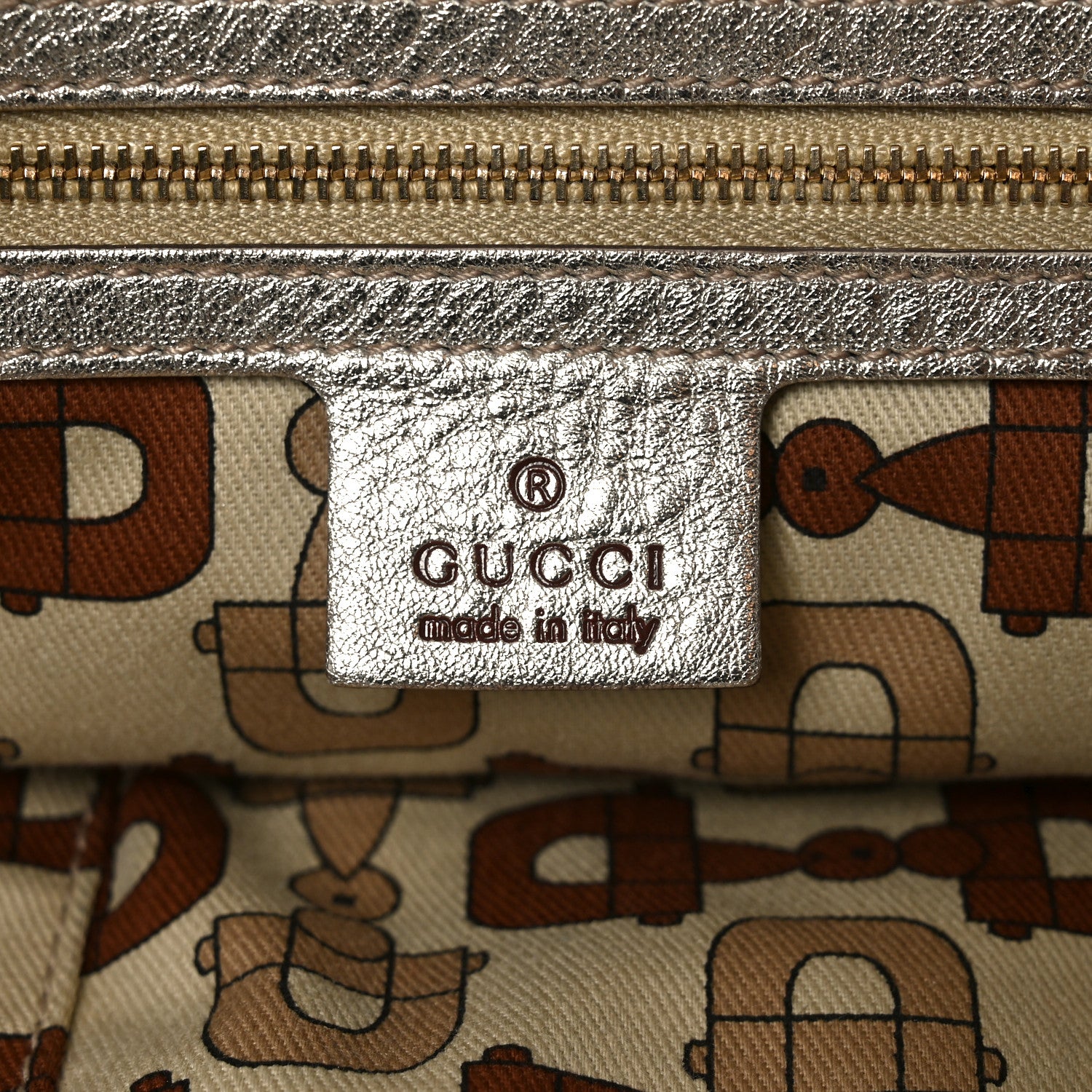 Gucci Metallic Guccissima Large Positano Tote Gold 6 of 11