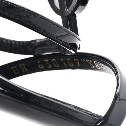 Saint Laurent Vernice Chiffon Cassandra 100 Ankle Strap Sandals 38.5 Black 38.5 Black 9 of 9