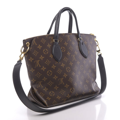 Louis Vuitton Monogram Flower Zipped Tote MM Black 4 of 12