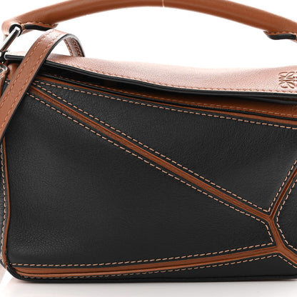 Loewe Calfskin Mini Puzzle Bag Tan Black 7 of 10