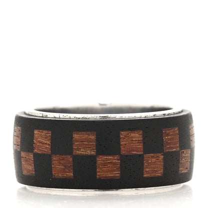 Louis Vuitton Damier Wood Brass Ring 56 7.5 Brown 3 of 5