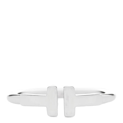 Tiffany 18K White Gold T Wire Ring 52 6 1 of 5