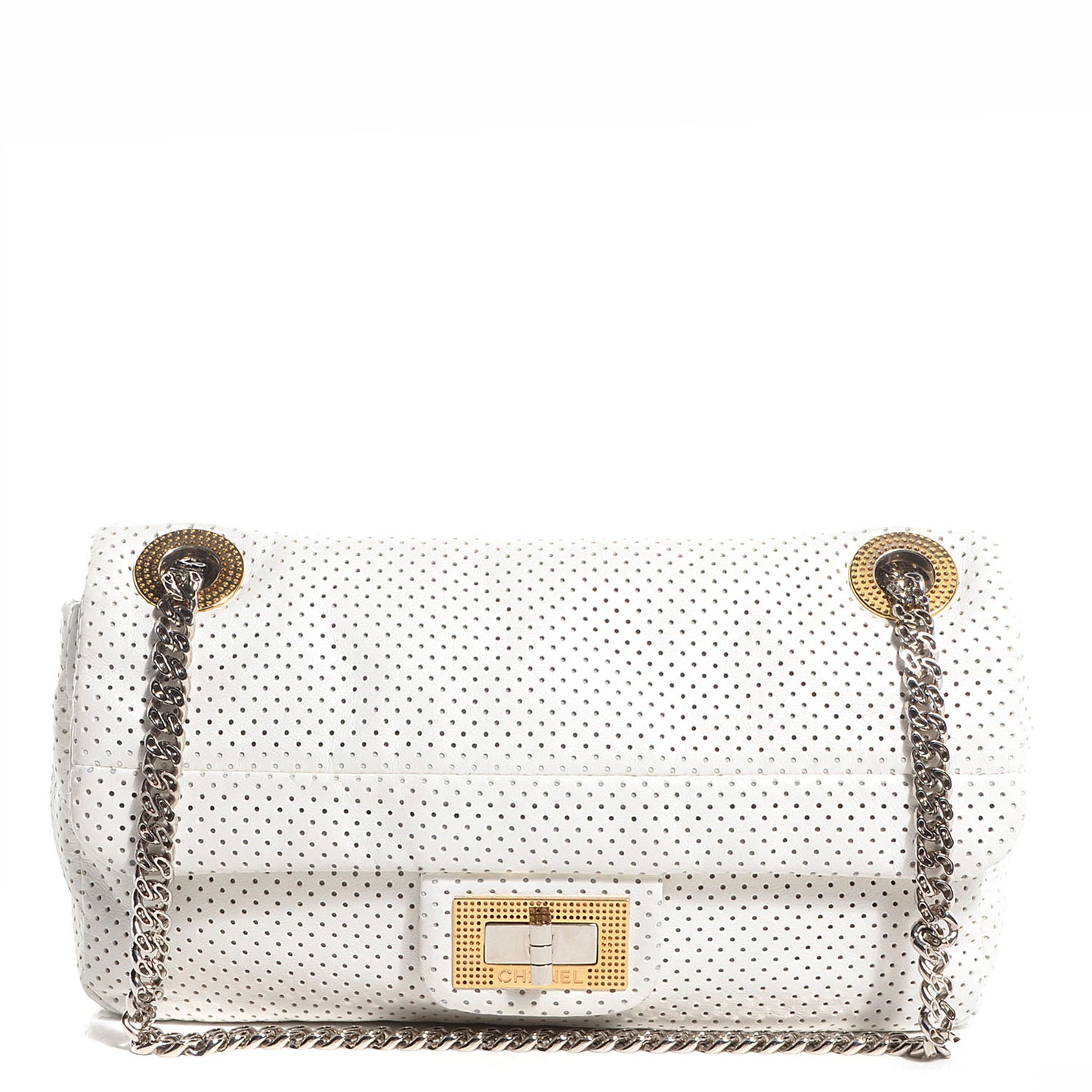 Lambskin Perforated Drill Flap White