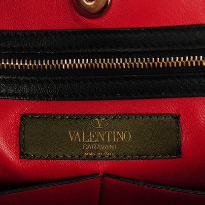 Valentino Garavani Nappa Canvas Camouflage Medium Rockstud Soft Tote Red 6 of 7