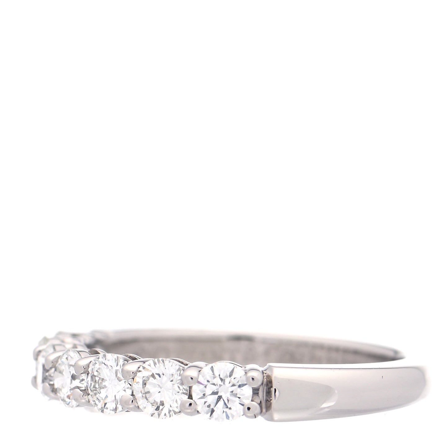 Platinum Diamond .57ct 3mm Half Circle Embrace Band Ring 49 4.75