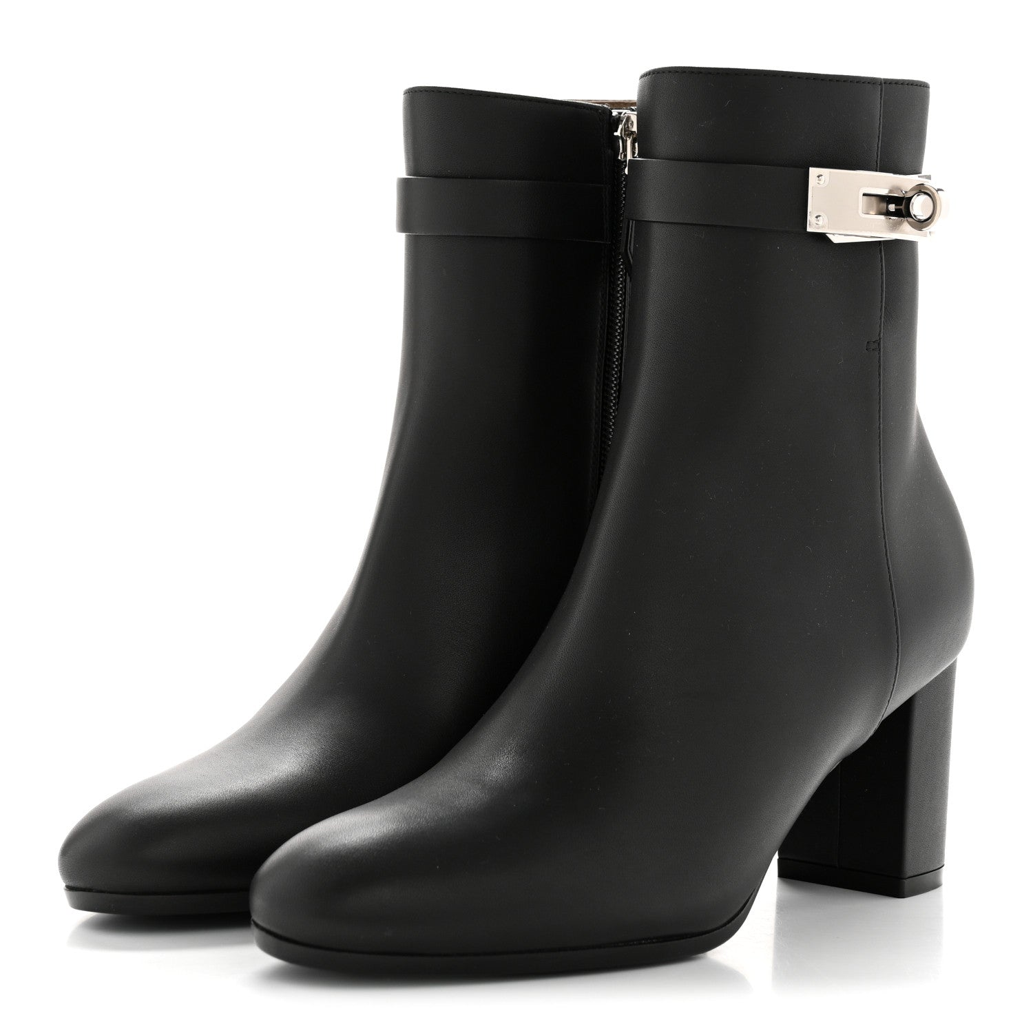 Hermes Calfskin Saint Germain Ankle Boots 35.5 Black 4 of 10