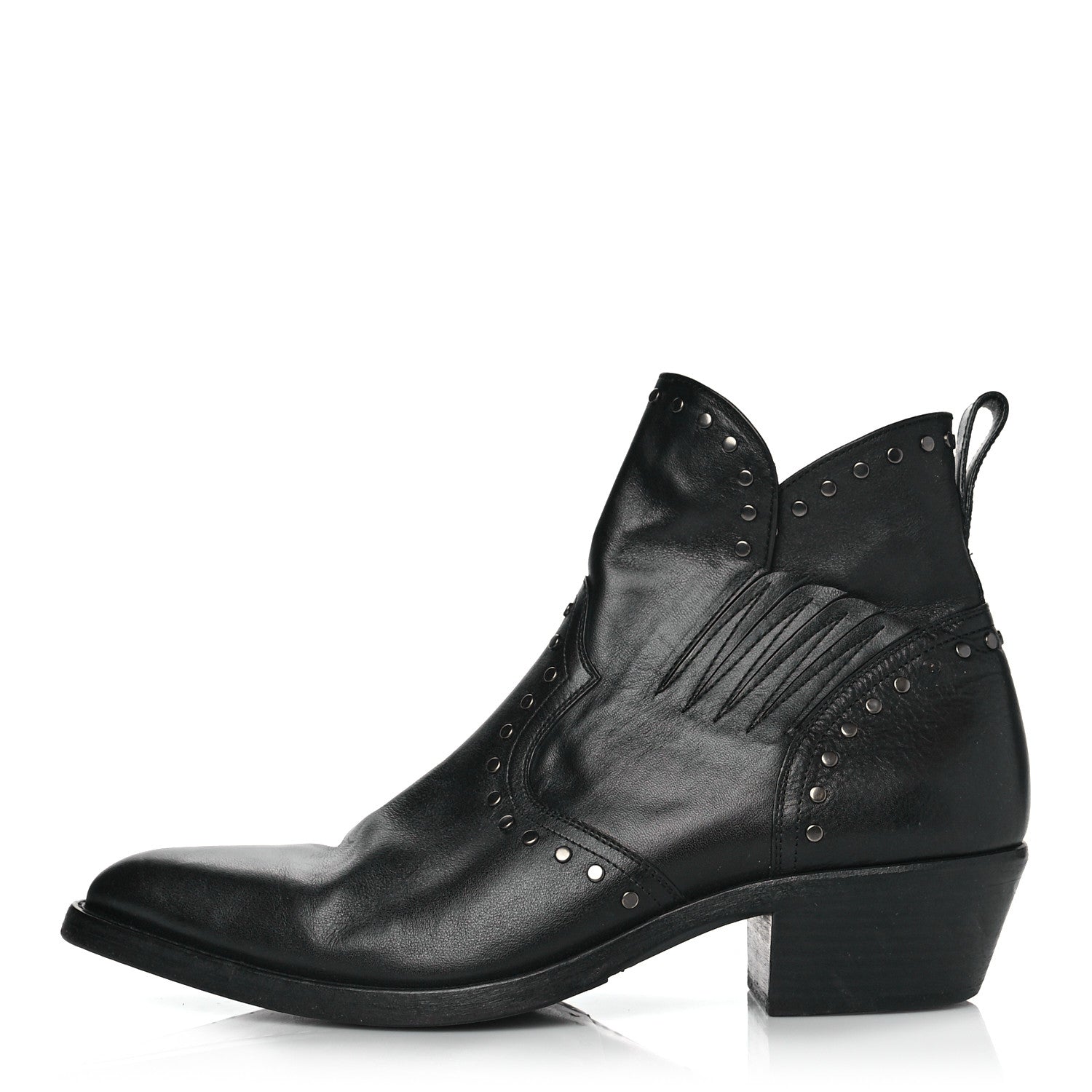 Saint Laurent Leather Dakota 50 Stud Bootie 42 Black 1 of 9