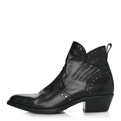 Saint Laurent Leather Dakota 50 Stud Bootie 42 Black 1 of 9
