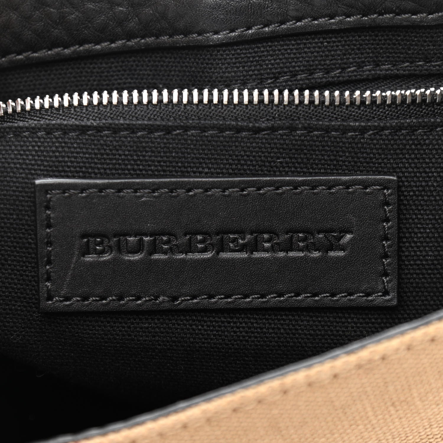Burberry Mega Check Grainy Calfskin Small Gowan Messenger Bag Black 6 of 12
