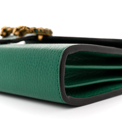 Gucci Calfskin Mini Dionysus Chain Wallet Emerald 11 of 12