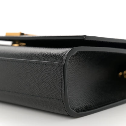 Saint Laurent Grain De Poudre Small Monogram Kate Satchel Black 10 of 10