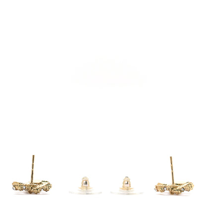 Chanel Crystal Mini Twist CC Earrings Gold 3 of 6
