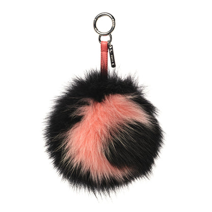 Fendi Fox Fur C ABCharm Bag Charm Pink Black 1 of 6