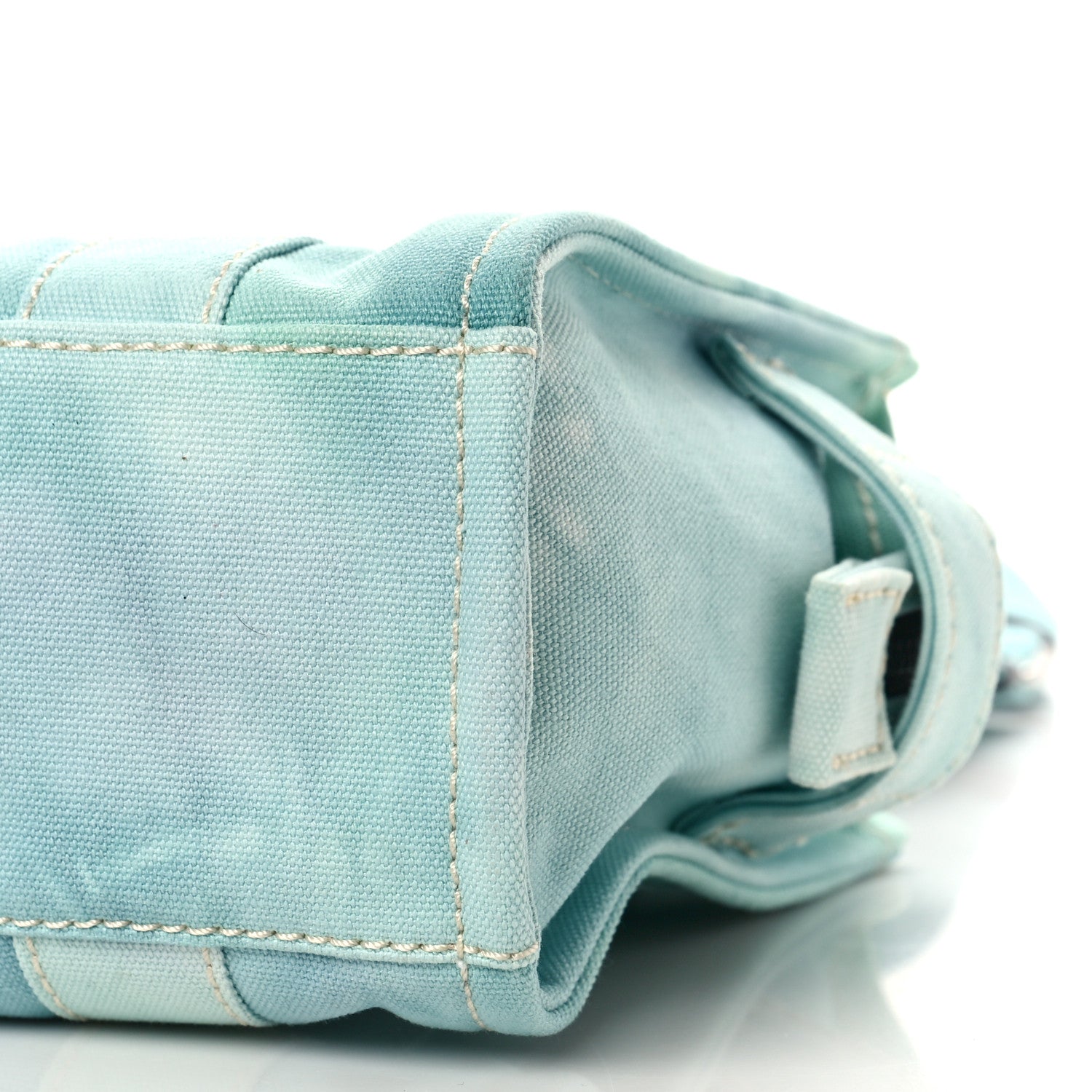 Marc Jacobs Cotton Canvas Mini The Traveler Tote Bag Teal Tie Dye 8 of 9