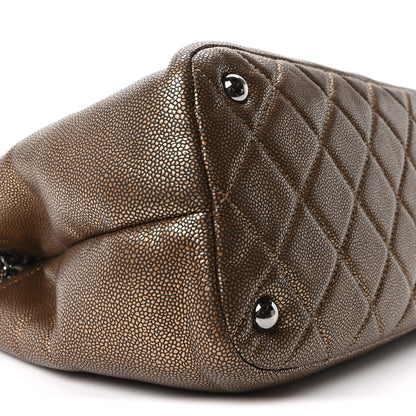 Chanel Metallic Caviar Quilted Large Timeless CC Soft Tote Bronze 9 of 10