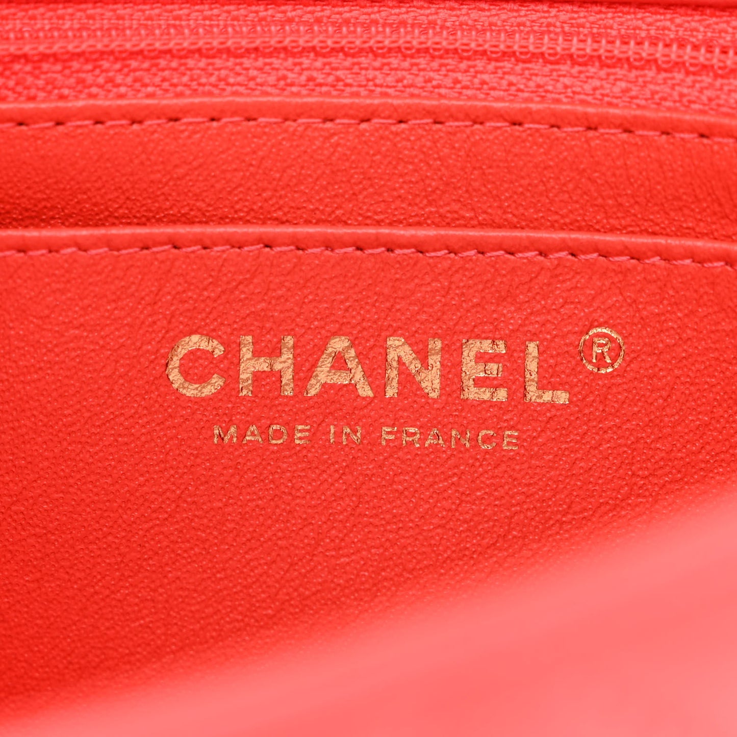 Lambskin Quilted Mini Rectangular Flap Red