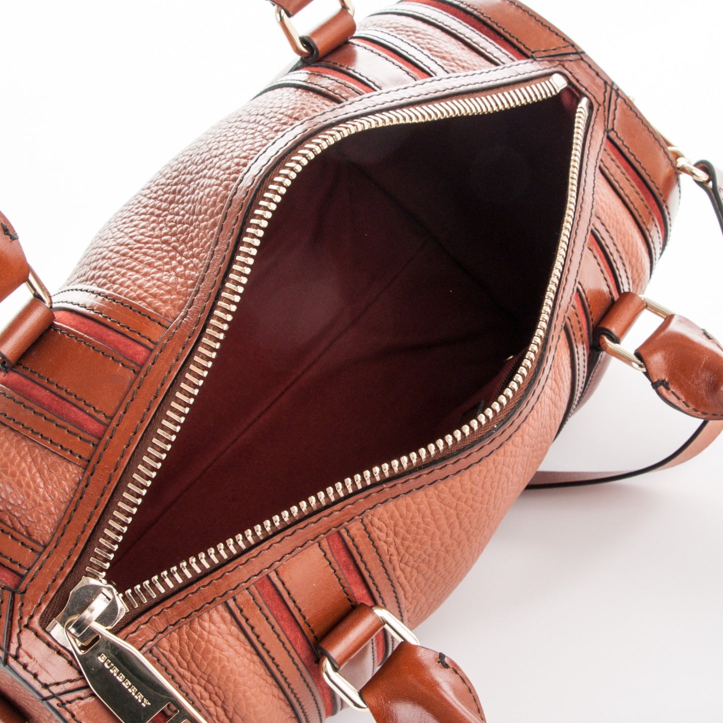 Grainy Calfskin Suede Medium Alchester Bowler Brown