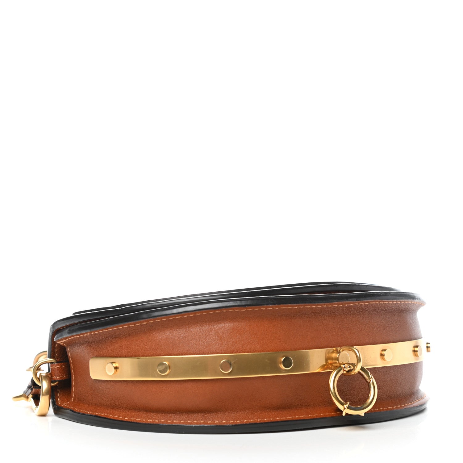 Chloe Calfskin Small Nile Bracelet Minaudiere Bag Caramel 5 of 12