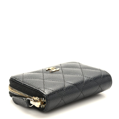 Chanel Caviar Quilted Zip Coin Purse Black 4 of 7