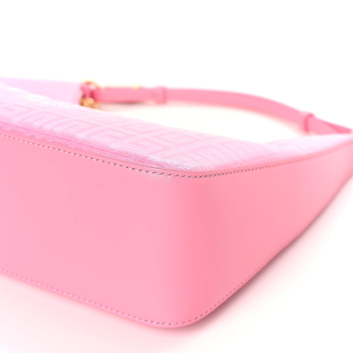 Coated Canvas Logo 4G Embossed Small Moon Cut Out Shoulder Bag Pink