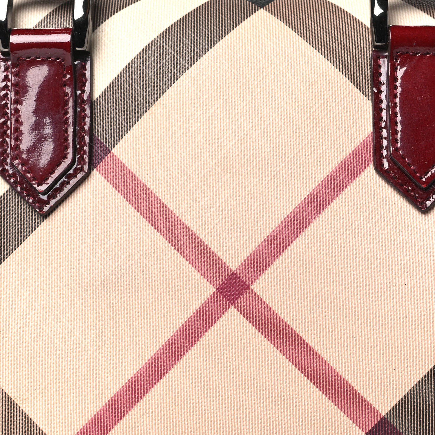 Burberry Patent Nova Check Chester Bowling Bag Raspberry Sorbet 7 of 12