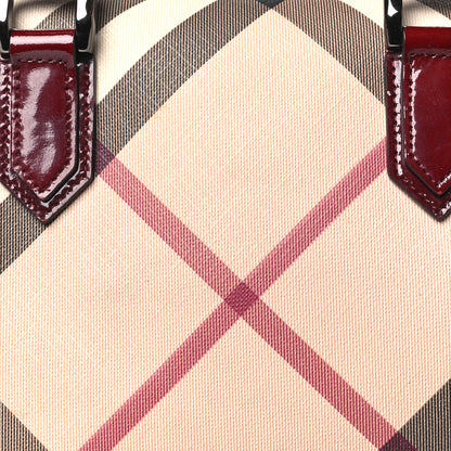 Burberry Patent Nova Check Chester Bowling Bag Raspberry Sorbet 7 of 12