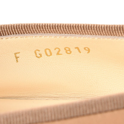 Chanel Lambskin Cap Toe CC Ballerina Flats 37.5 Dark Beige 8 of 14