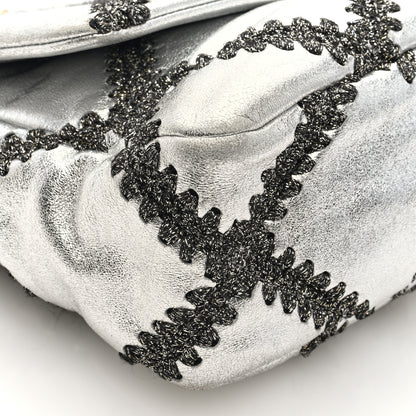 Chanel Metallic Calfskin Crochet Medium Chanel 19 Flap Silver 9 of 10