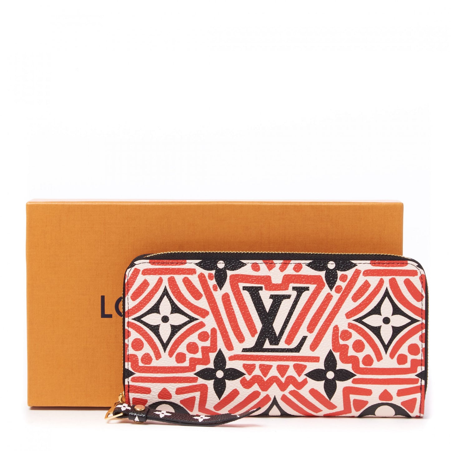 Monogram Giant Crafty Zippy Wallet Creme Rouge Black