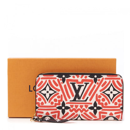 Louis Vuitton Monogram Giant Crafty Zippy Wallet Creme Rouge Black 2 of 10