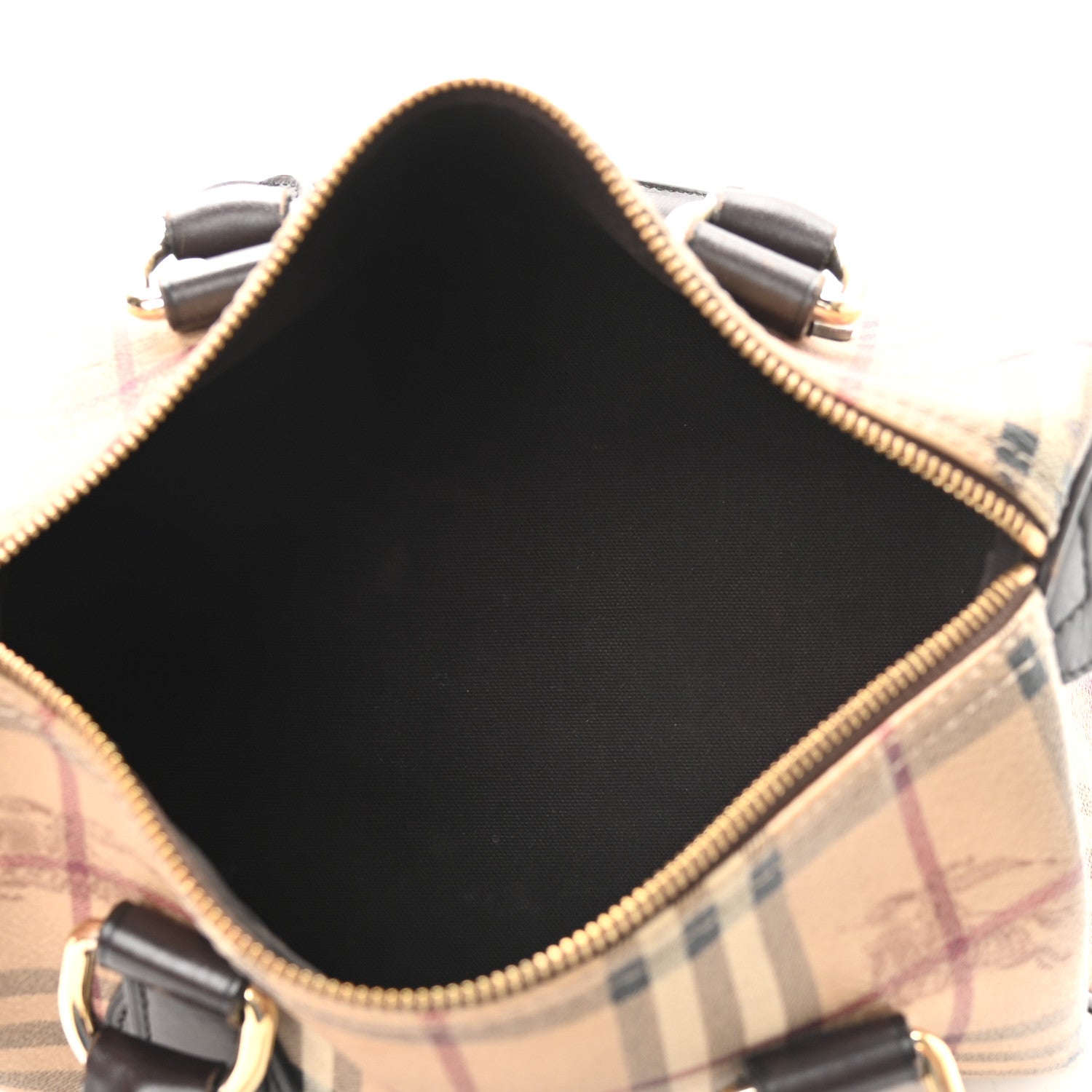 Burberry Haymarket Check Small Chester Bowling Bag Chocolate 5 of 12