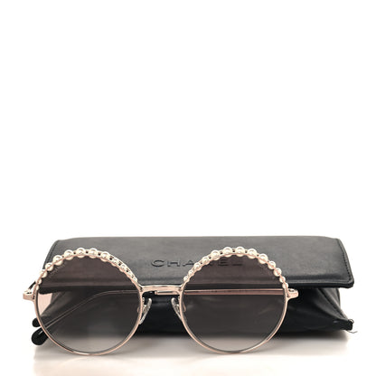 Chanel Pearl Round Sunglasses 4234-H Rose Gold 8 of 8