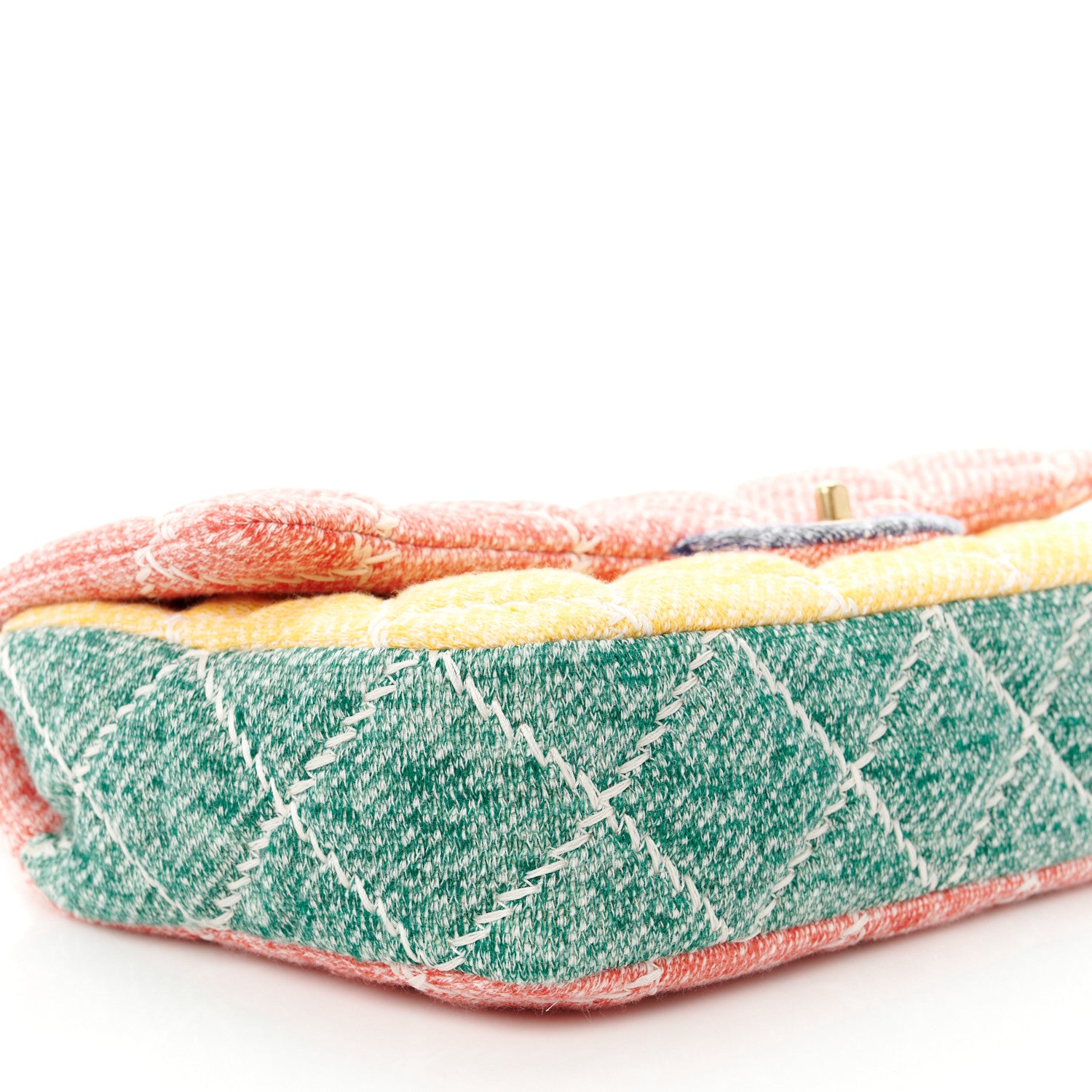 Chanel Jersey Quilted Jumbo Fabrics and Co Flap Multicolor 10 of 12