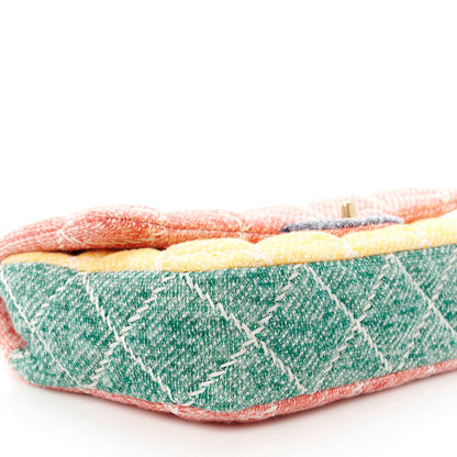 Chanel Jersey Quilted Jumbo Fabrics and Co Flap Multicolor 10 of 12