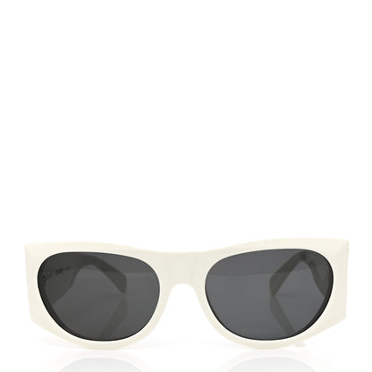 Celine Acetate Oval Sunglasses CL 400291 White 2 of 6