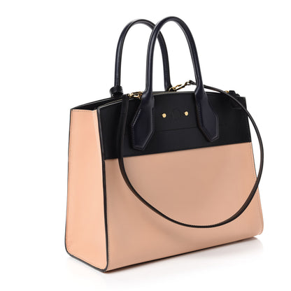Louis Vuitton Calfskin City Steamer MM Vanilla Black 4 of 10